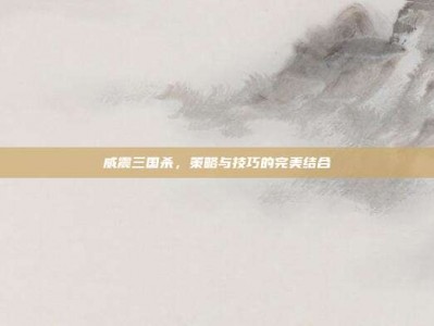 威震三国杀，策略与技巧的完美结合