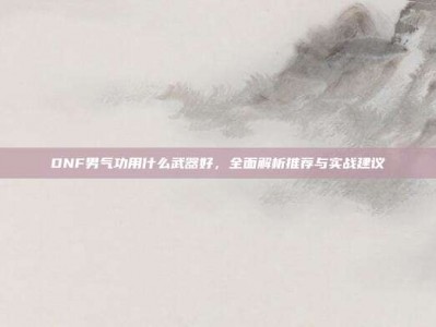 DNF男气功用什么武器好，全面解析推荐与实战建议