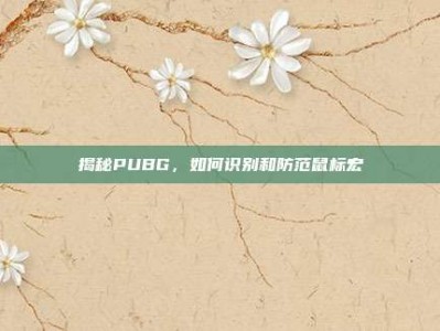 揭秘PUBG，如何识别和防范鼠标宏