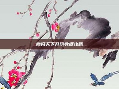 横扫天下升阶数据攻略