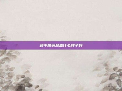 和平精英耳麦什么牌子好