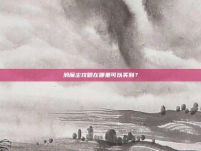 消魔尘攻略在哪里可以买到？