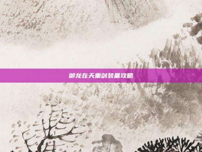 御龙在天重剑装备攻略