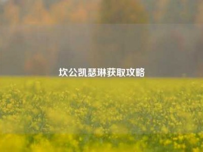 坎公凯瑟琳获取攻略