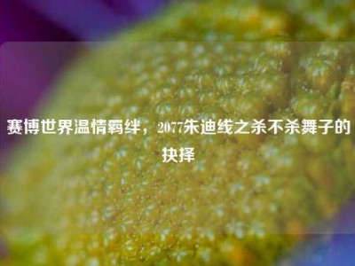 赛博世界温情羁绊，2077朱迪线之杀不杀舞子的抉择