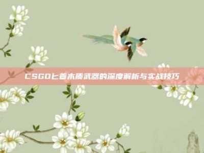 CSGO匕首木质武器的深度解析与实战技巧