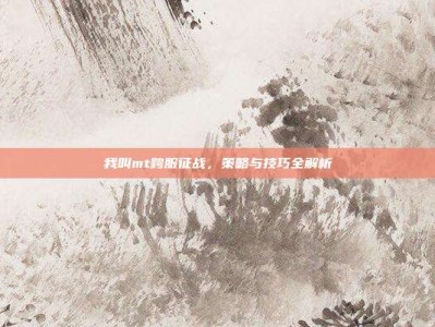 我叫mt跨服征战，策略与技巧全解析