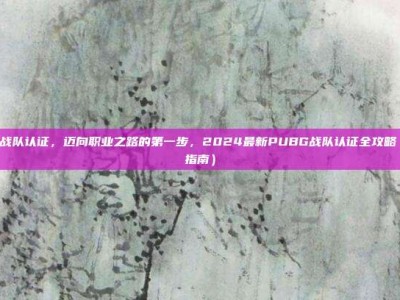 pubg战队认证，迈向职业之路的第一步，2024最新PUBG战队认证全攻略（避坑指南）