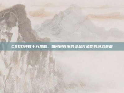 CSGO预算十万攻略，如何用有限的资金打造你的游戏装备
