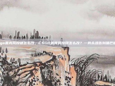 csgo麦克风按键怎么改，CSGO麦克风按键怎么改？一劳永逸告别哑巴尴尬