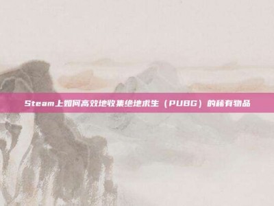 Steam上如何高效地收集绝地求生（PUBG）的稀有物品