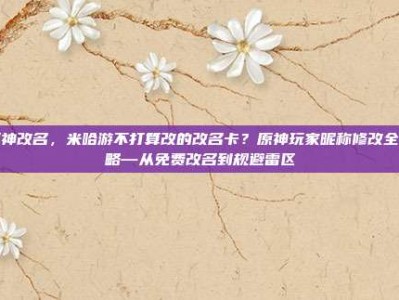 原神改名，米哈游不打算改的改名卡？原神玩家昵称修改全攻略—从免费改名到规避雷区