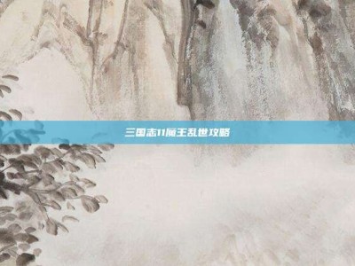 三国志11魔王乱世攻略