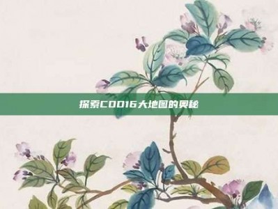 探索COD16大地图的奥秘