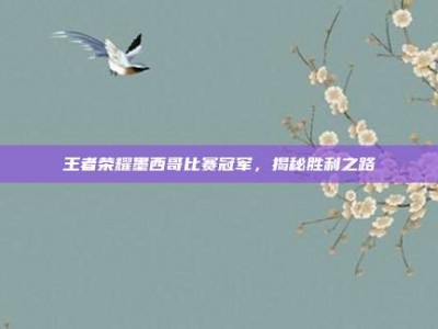 王者荣耀墨西哥比赛冠军，揭秘胜利之路