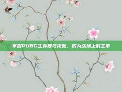 掌握PUBG生存技巧视频，成为战场上的主宰