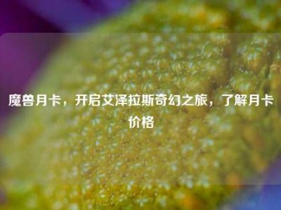 魔兽月卡，开启艾泽拉斯奇幻之旅，了解月卡价格