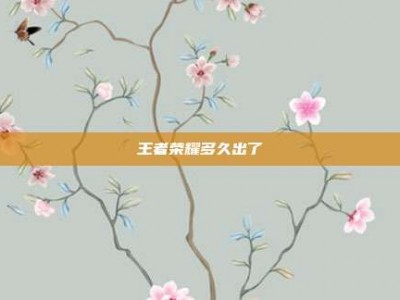 王者荣耀多久出了