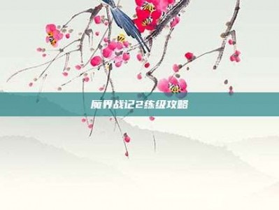 魔界战记2练级攻略