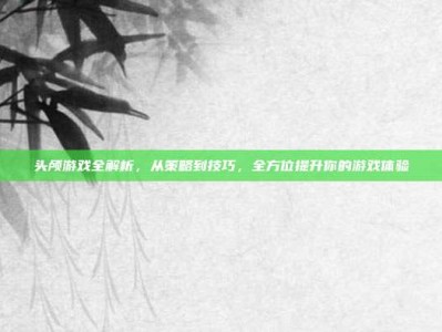 头颅游戏全解析，从策略到技巧，全方位提升你的游戏体验