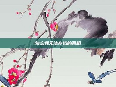 勿忘我无法存档的真相