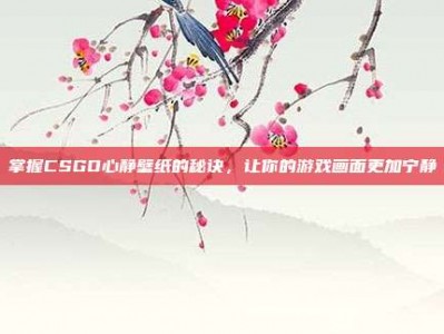 掌握CSGO心静壁纸的秘诀，让你的游戏画面更加宁静