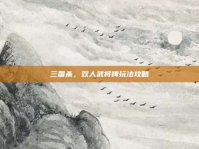 三国杀，双人武将牌玩法攻略