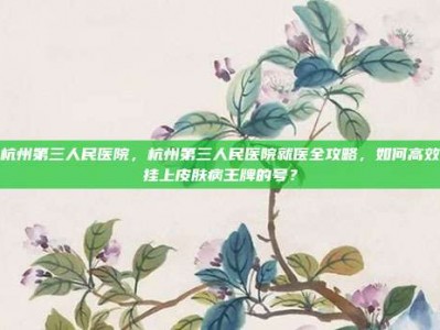 杭州第三人民医院，杭州第三人民医院就医全攻略，如何高效挂上皮肤病王牌的号？