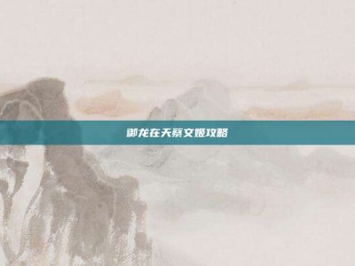 御龙在天蔡文姬攻略