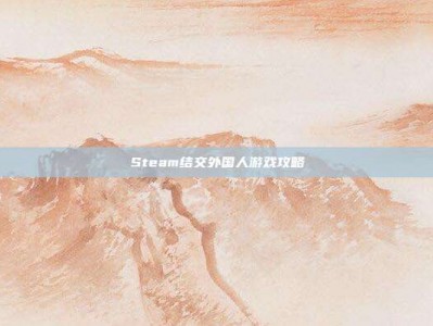 Steam结交外国人游戏攻略