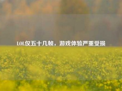 LOL仅五十几帧，游戏体验严重受损