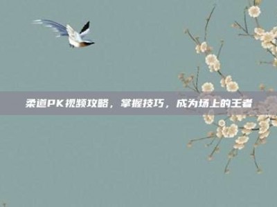 柔道PK视频攻略，掌握技巧，成为场上的王者