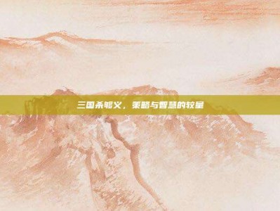 三国杀够义，策略与智慧的较量