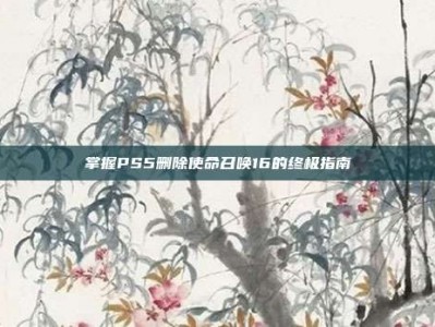 掌握PS5删除使命召唤16的终极指南