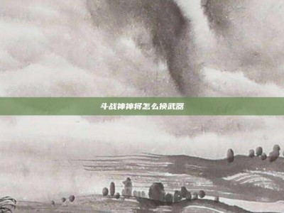 斗战神神将怎么换武器