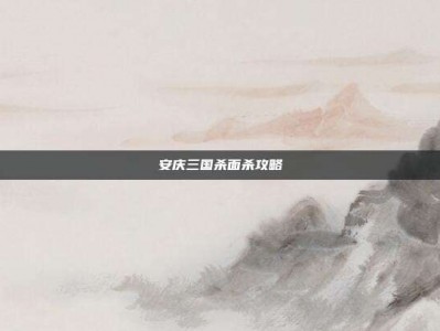 安庆三国杀面杀攻略