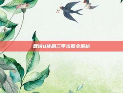 武侠Q传刷三甲攻略全解析