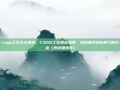 csgo工会怎么退出，CSGO工会退出指南，轻松离开战队的几种方法（附详细步骤）