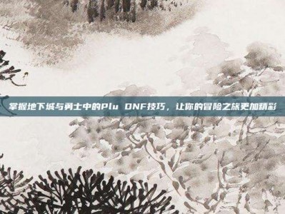 掌握地下城与勇士中的Plu DNF技巧，让你的冒险之旅更加精彩