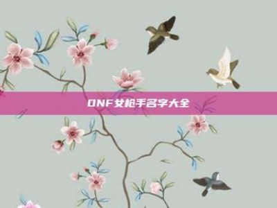 DNF女枪手名字大全