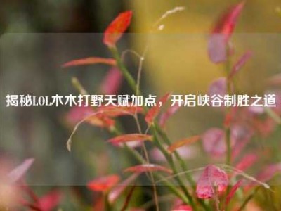 揭秘LOL木木打野天赋加点，开启峡谷制胜之道