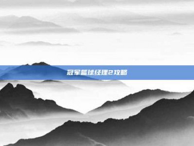 冠军篮球经理2攻略