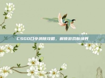 CSGO口令消除攻略，解锁游戏新境界