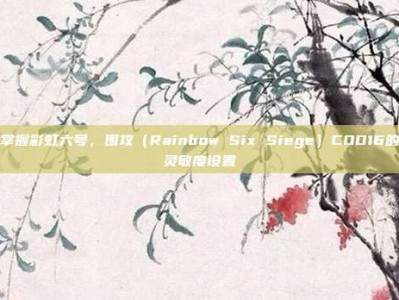 掌握彩虹六号，围攻（Rainbow Six Siege）COD16的灵敏度设置