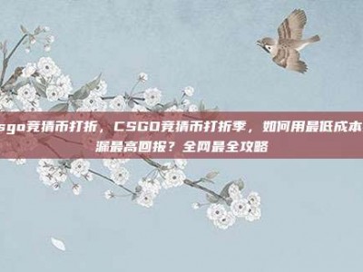 csgo竞猜币打折，CSGO竞猜币打折季，如何用最低成本捡漏最高回报？全网最全攻略