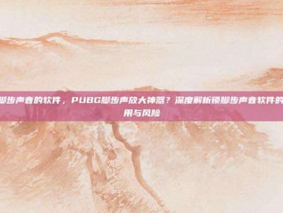 pubg锁脚步声音的软件，PUBG脚步声放大神器？深度解析锁脚步声音软件的原理、使用与风险