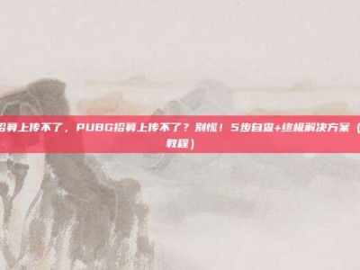 pubg招募上传不了，PUBG招募上传不了？别慌！5步自查+终极解决方案（附图文教程）