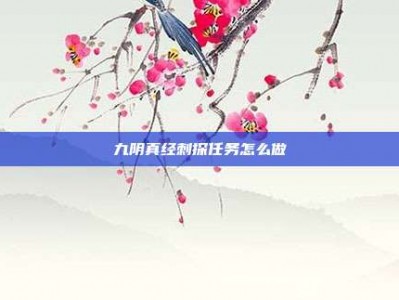 九阴真经刺探任务怎么做