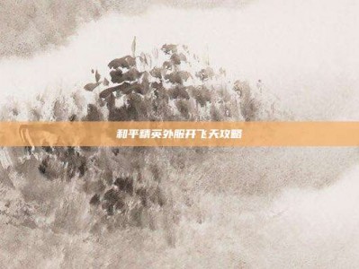 和平精英外服开飞天攻略