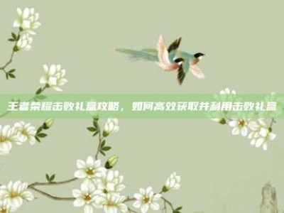 王者荣耀击败礼盒攻略，如何高效获取并利用击败礼盒